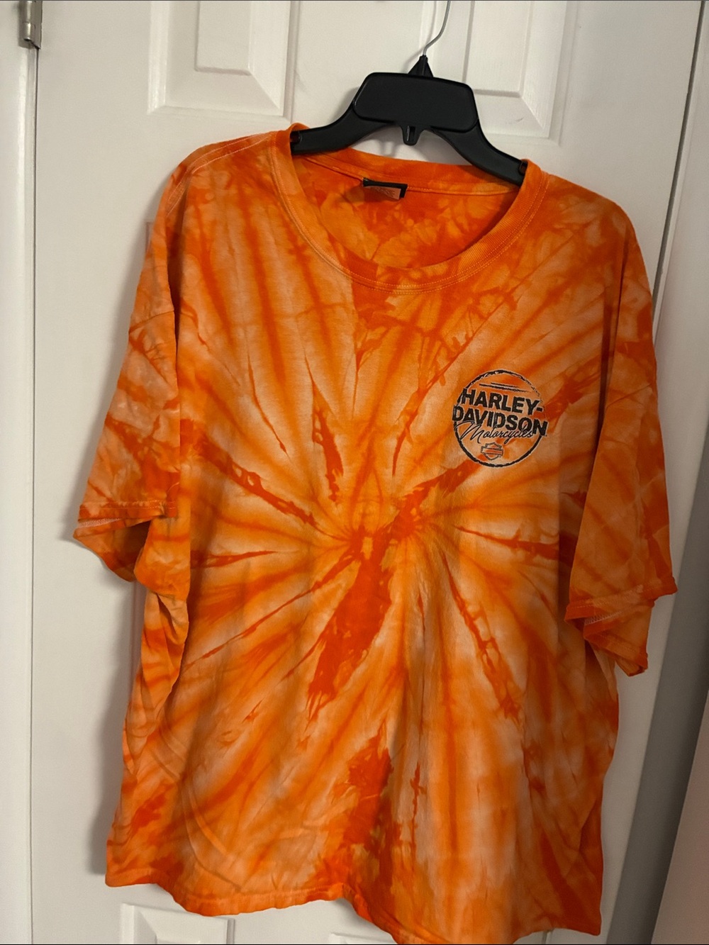 Harley-Davidson St. Thomas Men's Orange Tie-Dye Short Sleeve Tee